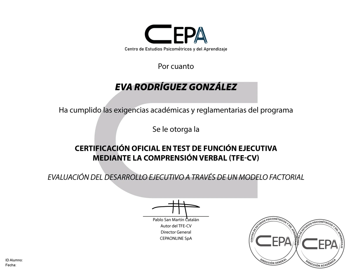 Diploma de certificación básica TFE-CV