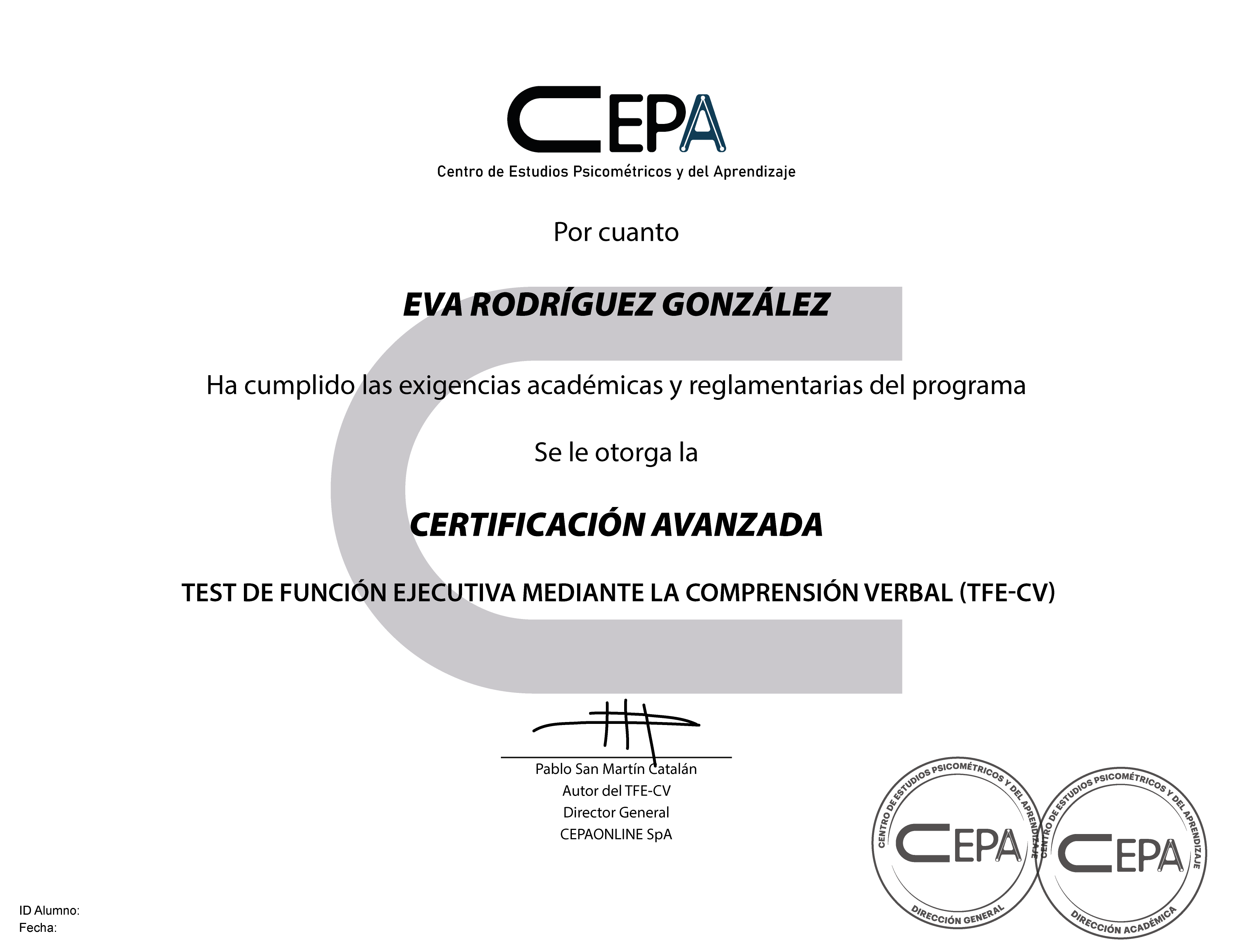 Diploma Avanzado TFE-CV