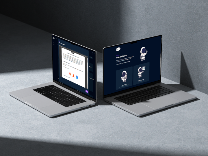 Interfaz de la prueba TFE-CV mostrando instrucciones y elementos visuales